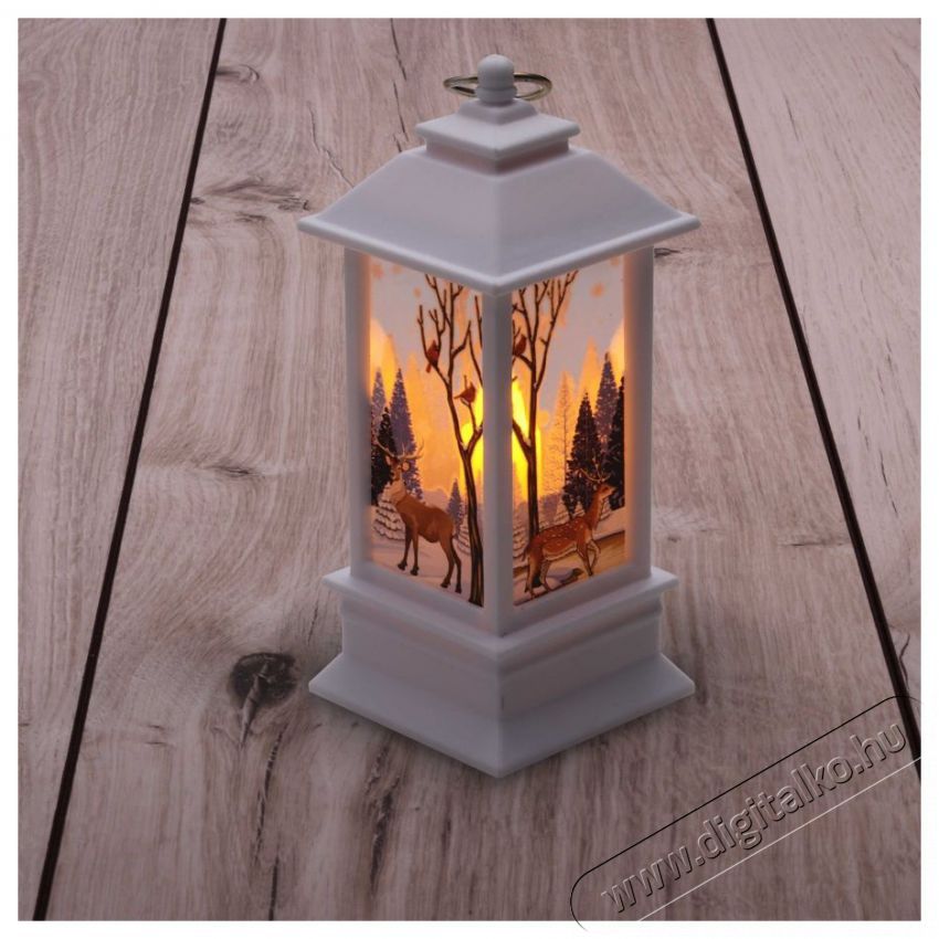 Iris Kar&aacute;csonyi j&aacute;vorszarvas mint&aacute;s 13x5,3x5,3cm LED-es feh&eacute;r l&aacute;mp&aacute;s H&aacute;ztart&aacute;s / Otthon / K&uuml;lt&eacute;r - Vil&aacute;g&iacute;t&aacute;s / elektromoss&aacute;g - Hangulat teremtő vil&aacute;g&iacute;t&aacute;s - 388950