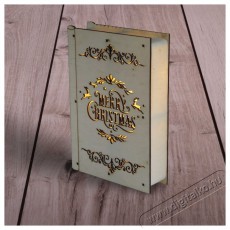 Iris Kar&aacute;csonyi k&ouml;nyv mint&aacute;s 23x16x4,5cm/meleg feh&eacute;r LED-es fa f&eacute;nydekor&aacute;ci&oacute; H&aacute;ztart&aacute;s / Otthon / K&uuml;lt&eacute;r - Vil&aacute;g&iacute;t&aacute;s / elektromoss&aacute;g - Hangulat teremtő vil&aacute;g&iacute;t&aacute;s - 388951