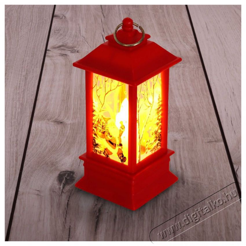 Iris Kar&aacute;csonyi Mikul&aacute;s mint&aacute;s 13x5,3x5,3cm LED-es piros l&aacute;mp&aacute;s H&aacute;ztart&aacute;s / Otthon / K&uuml;lt&eacute;r - Vil&aacute;g&iacute;t&aacute;s / elektromoss&aacute;g - Hangulat teremtő vil&aacute;g&iacute;t&aacute;s - 388953