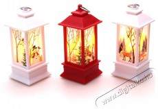 Iris Karácsonyi Mikulás mintás 13x5,3x5,3cm LED-es piros lámpás Háztartás / Otthon / Kültér - Világítás / elektromosság - Hangulat teremtő világítás - 388953