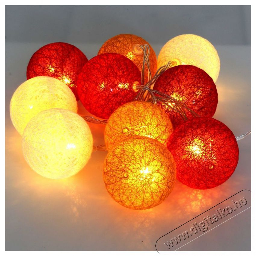 Iris G&ouml;mb alak&uacute; 6cm/sz&iacute;nes fonott/1,5m/piros-narancs-meleg feh&eacute;r/10db LED-es/USB-s f&eacute;nydekor&aacute;ci&oacute; H&aacute;ztart&aacute;s / Otthon / K&uuml;lt&eacute;r - Vil&aacute;g&iacute;t&aacute;s / elektromoss&aacute;g - Led szalag / f&eacute;nyf&uuml;z&eacute;r - 388546