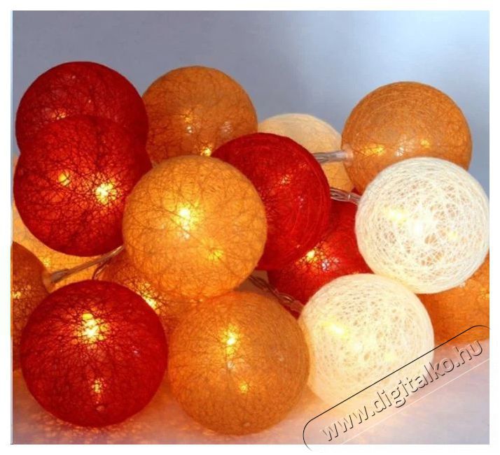 Iris G&ouml;mb alak&uacute; 6cm/sz&iacute;nes fonott/3m/piros-narancs-meleg feh&eacute;r/20db LED-es/USB-s f&eacute;nydekor&aacute;ci&oacute; H&aacute;ztart&aacute;s / Otthon / K&uuml;lt&eacute;r - Vil&aacute;g&iacute;t&aacute;s / elektromoss&aacute;g - Led szalag / f&eacute;nyf&uuml;z&eacute;r - 388533