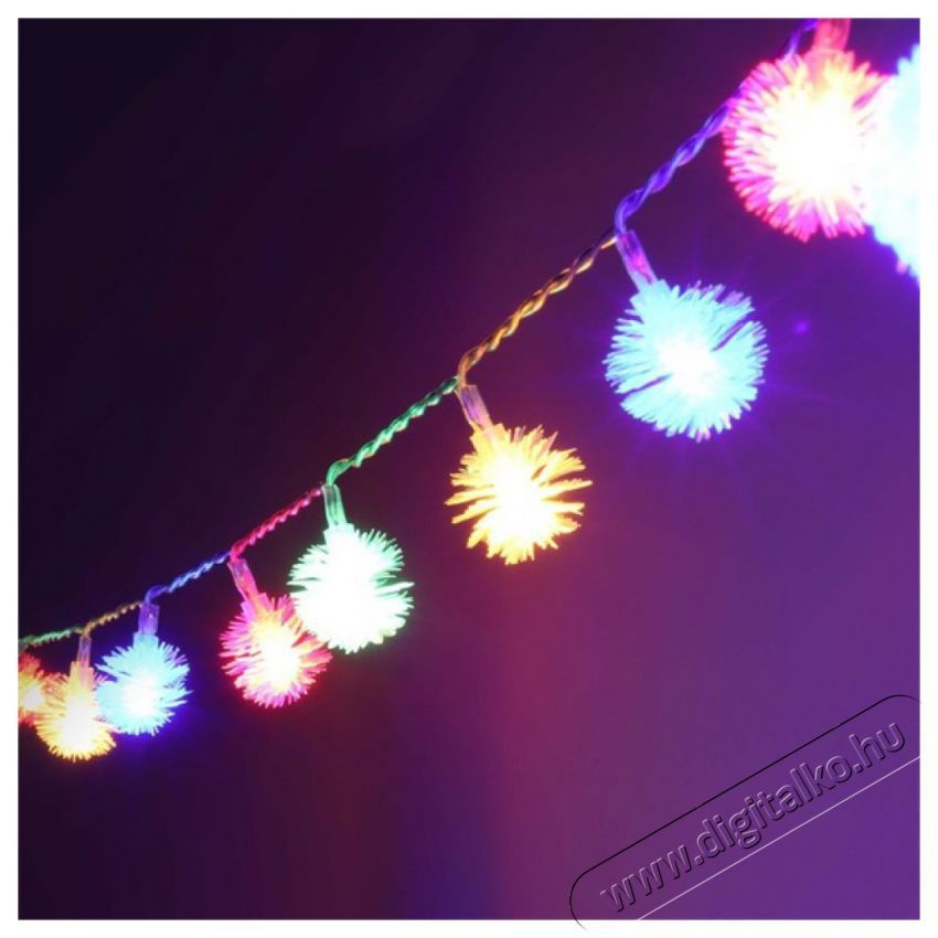 Iris Z&uacute;zmara alak&uacute; 3cm/10m/t&ouml;bb sz&iacute;nű/80db LED-es/USB-s f&eacute;nydekor&aacute;ci&oacute; H&aacute;ztart&aacute;s / Otthon / K&uuml;lt&eacute;r - Vil&aacute;g&iacute;t&aacute;s / elektromoss&aacute;g - Led szalag / f&eacute;nyf&uuml;z&eacute;r - 388809
