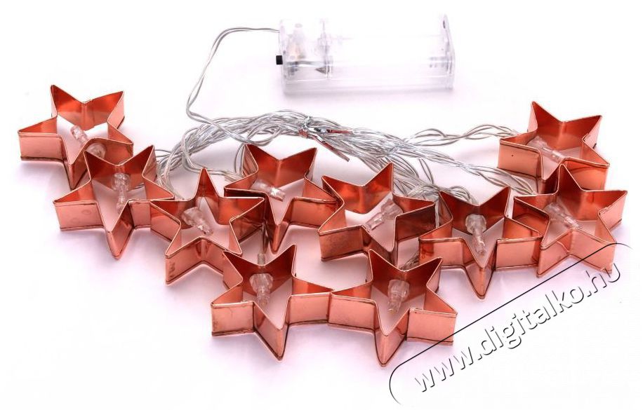 Iris Csillag alak&uacute; f&eacute;m 2m/10db LED-es/3xAA elemes f&eacute;nydekor&aacute;ci&oacute; - meleg feh&eacute;r H&aacute;ztart&aacute;s / Otthon / K&uuml;lt&eacute;r - Vil&aacute;g&iacute;t&aacute;s / elektromoss&aacute;g - Hangulat teremtő vil&aacute;g&iacute;t&aacute;s - 388834