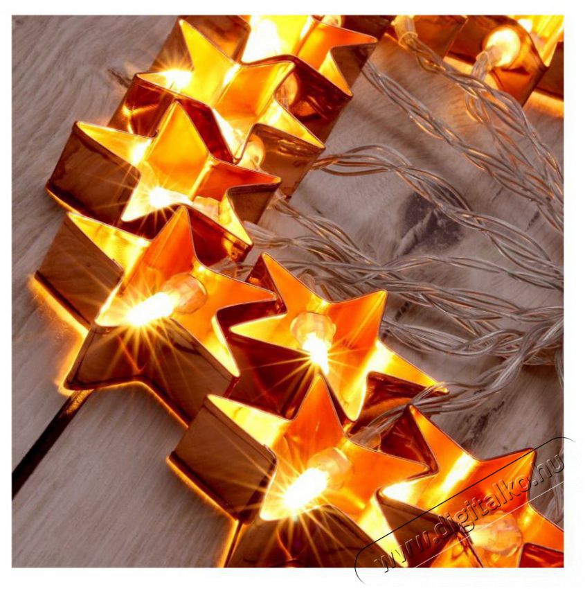 Iris Csillag alak&uacute; f&eacute;m/4m/20db LED-es/3xAA elemes f&eacute;nydekor&aacute;ci&oacute; - meleg feh&eacute;r H&aacute;ztart&aacute;s / Otthon / K&uuml;lt&eacute;r - Vil&aacute;g&iacute;t&aacute;s / elektromoss&aacute;g - Hangulat teremtő vil&aacute;g&iacute;t&aacute;s - 388835