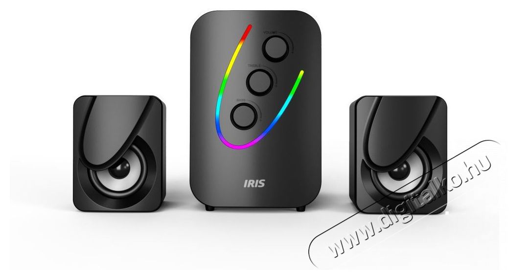 Iris H-21 fekete USB hangfal Audio-Video / Hifi / Multim&eacute;dia - Hangfal - Hangfalszett - &Aacute;ll&oacute; / front hangfal - 385460