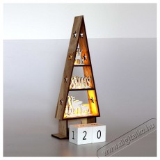 Iris Karácsonyi ház alakú napi számlálós/16x38x6cm/meleg fehér LED-es fa fénydekoráció Háztartás / Otthon / Kültér - Világítás / elektromosság - Hangulat teremtő világítás - 389028