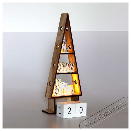 Iris Kar&aacute;csonyi h&aacute;z alak&uacute; napi sz&aacute;ml&aacute;l&oacute;s/16x38x6cm/meleg feh&eacute;r LED-es fa f&eacute;nydekor&aacute;ci&oacute; H&aacute;ztart&aacute;s / Otthon / K&uuml;lt&eacute;r - Vil&aacute;g&iacute;t&aacute;s / elektromoss&aacute;g - Hangulat teremtő vil&aacute;g&iacute;t&aacute;s - 389028