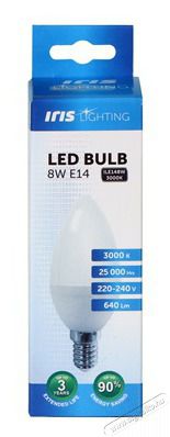Iris Lighting E14 C37 8W/3000K/640lm gyertya LED f&eacute;nyforr&aacute;s H&aacute;ztart&aacute;s / Otthon / K&uuml;lt&eacute;r - Vil&aacute;g&iacute;t&aacute;s / elektromoss&aacute;g - E14 foglalat&uacute; izz&oacute; - 476751