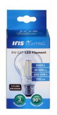 Iris Lighting Filament A Bulb E27 FLA60 8W/3000K/720lm LED f&eacute;nyforr&aacute;s H&aacute;ztart&aacute;s / Otthon / K&uuml;lt&eacute;r - Vil&aacute;g&iacute;t&aacute;s / elektromoss&aacute;g - E27 foglalat&uacute; izz&oacute; - 476733