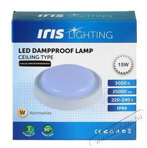 Iris Lighting ML-CELCPROOF 15W/3000K/1400lm IP44 feh&eacute;r LED mennyezeti l&aacute;mpa H&aacute;ztart&aacute;s / Otthon / K&uuml;lt&eacute;r - Vil&aacute;g&iacute;t&aacute;s / elektromoss&aacute;g - Fali / mennyezeti l&aacute;mpa - 476737