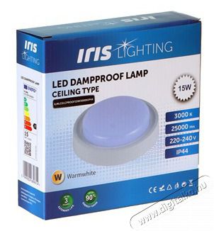 Iris Lighting ML-CELCPROOF 15W/3000K/1400lm IP44 feh&eacute;r LED mennyezeti l&aacute;mpa H&aacute;ztart&aacute;s / Otthon / K&uuml;lt&eacute;r - Vil&aacute;g&iacute;t&aacute;s / elektromoss&aacute;g - Fali / mennyezeti l&aacute;mpa - 476737
