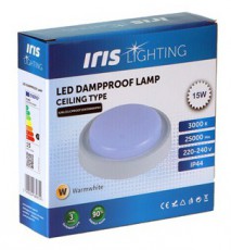 Iris Lighting ML-CELCPROOF 15W/3000K/1400lm IP44 feh&eacute;r LED mennyezeti l&aacute;mpa H&aacute;ztart&aacute;s / Otthon / K&uuml;lt&eacute;r - Vil&aacute;g&iacute;t&aacute;s / elektromoss&aacute;g - Fali / mennyezeti l&aacute;mpa - 476737