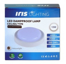 Iris Lighting ML-CELCPROOF 15W/4000K/1400lm IP44 feh&eacute;r LED mennyezeti l&aacute;mpa H&aacute;ztart&aacute;s / Otthon / K&uuml;lt&eacute;r - Vil&aacute;g&iacute;t&aacute;s / elektromoss&aacute;g - Fali / mennyezeti l&aacute;mpa - 476738