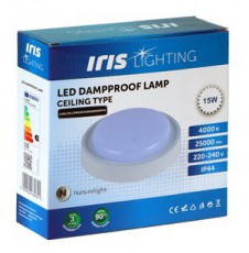Iris Lighting ML-CELCPROOF 15W/4000K/1400lm IP44 feh&eacute;r LED mennyezeti l&aacute;mpa H&aacute;ztart&aacute;s / Otthon / K&uuml;lt&eacute;r - Vil&aacute;g&iacute;t&aacute;s / elektromoss&aacute;g - Fali / mennyezeti l&aacute;mpa - 476738