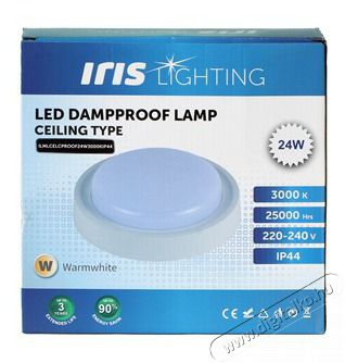 Iris Lighting ML-CELCPROOF 24W/3000K/2200lm IP44 feh&eacute;r LED mennyezeti l&aacute;mpa H&aacute;ztart&aacute;s / Otthon / K&uuml;lt&eacute;r - Vil&aacute;g&iacute;t&aacute;s / elektromoss&aacute;g - Fali / mennyezeti l&aacute;mpa - 476739