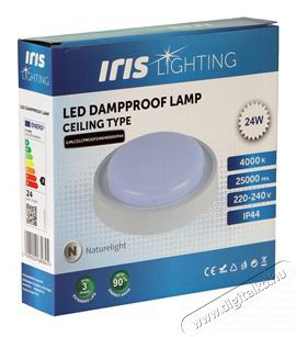 Iris Lighting ML-CELCPROOF 24W/4000K/2200lm IP44 feh&eacute;r LED mennyezeti l&aacute;mpa H&aacute;ztart&aacute;s / Otthon / K&uuml;lt&eacute;r - Vil&aacute;g&iacute;t&aacute;s / elektromoss&aacute;g - Fali / mennyezeti l&aacute;mpa - 476740