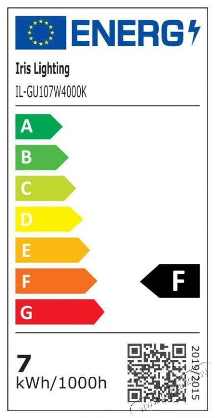 Iris Lighting GU107W4000K 7W 560lm 4000K GU10 LED f&eacute;nyforr&aacute;s H&aacute;ztart&aacute;s / Otthon / K&uuml;lt&eacute;r - Vil&aacute;g&iacute;t&aacute;s / elektromoss&aacute;g - GU10 foglalat&uacute; izz&oacute; - 386658