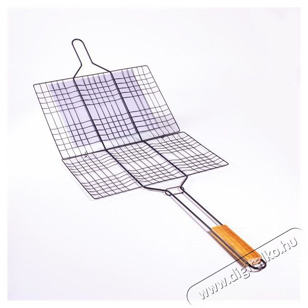 Iris KT-203 BBQ nyeles grillr&aacute;cs 34cm x 22cm r&aacute;csm&eacute;rettel H&aacute;ztart&aacute;s / Otthon / K&uuml;lt&eacute;r - K&uuml;lt&eacute;r / kerti term&eacute;k / grill - Kerti grill kieg&eacute;sz&iacute;tő - 505107