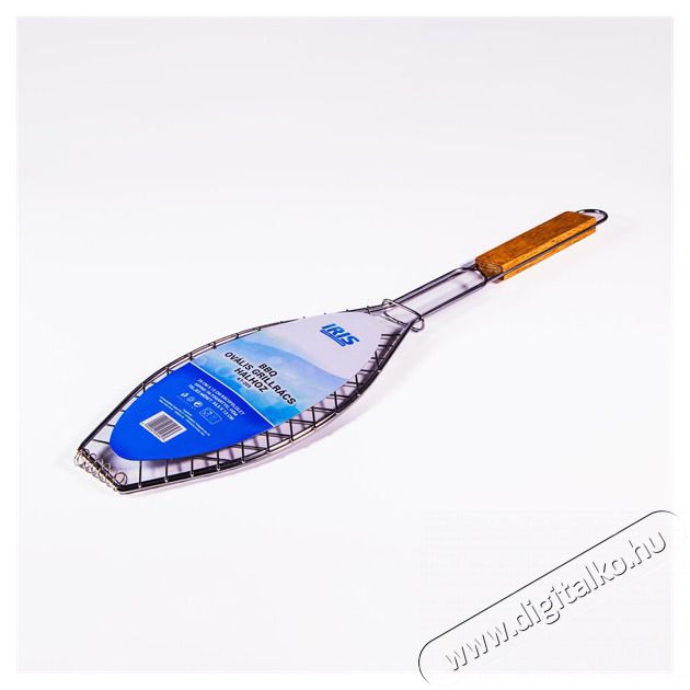 Iris KT-205 BBQ ov&aacute;lis grillr&aacute;cs halhoz 29cmx 13cm r&aacute;csfel&uuml;let H&aacute;ztart&aacute;s / Otthon / K&uuml;lt&eacute;r - K&uuml;lt&eacute;r / kerti term&eacute;k / grill - Kerti grill kieg&eacute;sz&iacute;tő - 505105