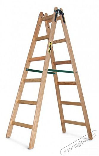 IRIS BEST DRABEST STANDARD 2x6 l&eacute;pcsős fa l&eacute;tra, &ouml;sszecsukhat&oacute; H&aacute;ztart&aacute;s / Otthon / K&uuml;lt&eacute;r - K&uuml;lt&eacute;r / kerti term&eacute;k / grill - L&eacute;tra - 507244
