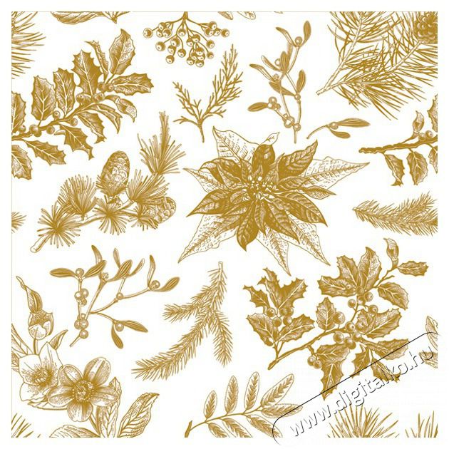 Iris Daisy Kar&aacute;csonyi szalv&eacute;ta, 33x33cm, 20db/csomag, 3 r&eacute;tegű, vegyes mint&aacute;k Konyhai term&eacute;kek - Egy&eacute;b / Konyhai kieg&eacute;sz&iacute;tő - 507367