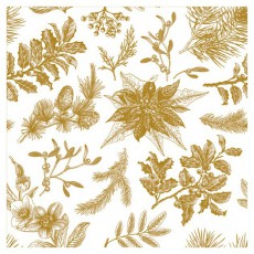 Iris Daisy Kar&aacute;csonyi szalv&eacute;ta, 33x33cm, 20db/csomag, 3 r&eacute;tegű, vegyes mint&aacute;k - Konyhai term&eacute;kek - Egy&eacute;b / Konyhai kieg&eacute;sz&iacute;tő - 507367