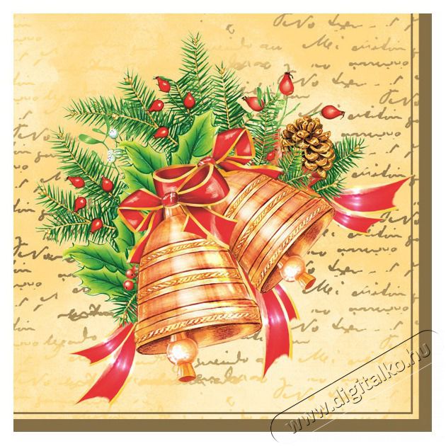 Iris Daisy Kar&aacute;csonyi szalv&eacute;ta, 33x33cm, 20db/csomag, 3 r&eacute;tegű, vegyes mint&aacute;k Konyhai term&eacute;kek - Egy&eacute;b / Konyhai kieg&eacute;sz&iacute;tő - 507367