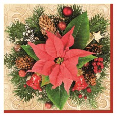 Iris Daisy Kar&aacute;csonyi szalv&eacute;ta, 33x33cm, 20db/csomag, 3 r&eacute;tegű, vegyes mint&aacute;k Konyhai term&eacute;kek - Egy&eacute;b / Konyhai kieg&eacute;sz&iacute;tő - 507367