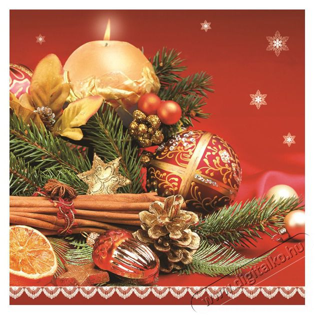 Iris Daisy Kar&aacute;csonyi szalv&eacute;ta, 33x33cm, 20db/csomag, 3 r&eacute;tegű, vegyes mint&aacute;k Konyhai term&eacute;kek - Egy&eacute;b / Konyhai kieg&eacute;sz&iacute;tő - 507367