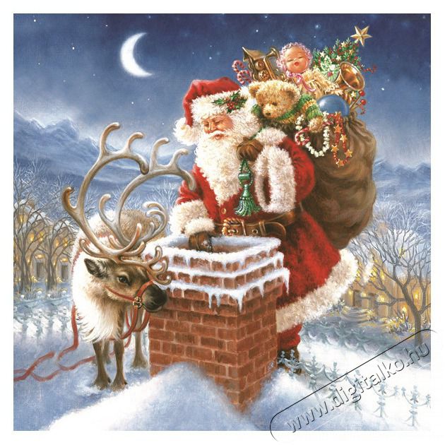 Iris Daisy Kar&aacute;csonyi szalv&eacute;ta, 33x33cm, 20db/csomag, 3 r&eacute;tegű, vegyes mint&aacute;k Konyhai term&eacute;kek - Egy&eacute;b / Konyhai kieg&eacute;sz&iacute;tő - 507367