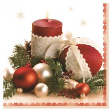 Iris Daisy Kar&aacute;csonyi szalv&eacute;ta, 33x33cm, 20db/csomag, 3 r&eacute;tegű, vegyes mint&aacute;k Konyhai term&eacute;kek - Egy&eacute;b / Konyhai kieg&eacute;sz&iacute;tő - 507367