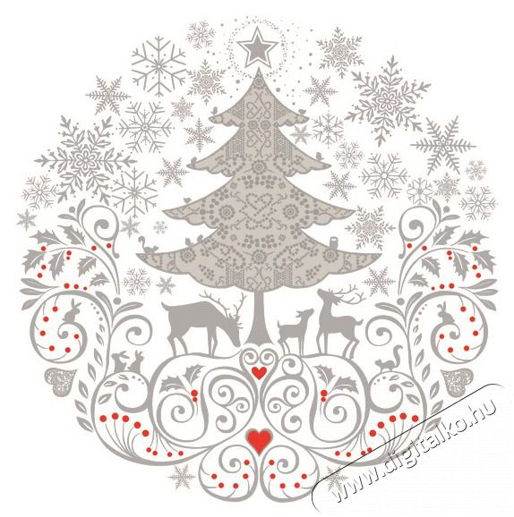 Iris Daisy Kar&aacute;csonyi szalv&eacute;ta, 33x33cm, 20db/csomag, 3 r&eacute;tegű, vegyes mint&aacute;k Konyhai term&eacute;kek - Egy&eacute;b / Konyhai kieg&eacute;sz&iacute;tő - 507367