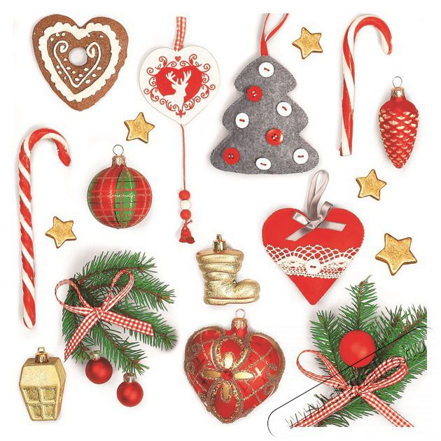 Iris Daisy Kar&aacute;csonyi szalv&eacute;ta, 33x33cm, 20db/csomag, 3 r&eacute;tegű, vegyes mint&aacute;k Konyhai term&eacute;kek - Egy&eacute;b / Konyhai kieg&eacute;sz&iacute;tő - 507367