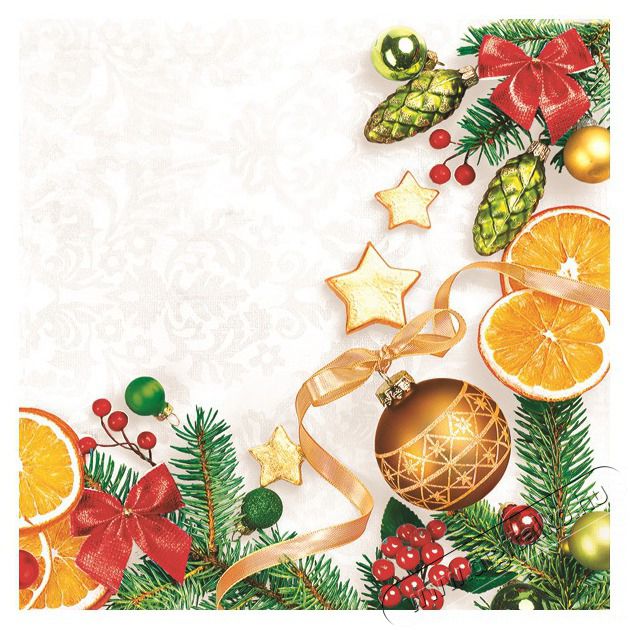 Iris Daisy Kar&aacute;csonyi szalv&eacute;ta, 33x33cm, 20db/csomag, 3 r&eacute;tegű, vegyes mint&aacute;k Konyhai term&eacute;kek - Egy&eacute;b / Konyhai kieg&eacute;sz&iacute;tő - 507367