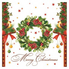 Iris Daisy Kar&aacute;csonyi szalv&eacute;ta, 33x33cm, 20db/csomag, 3 r&eacute;tegű, vegyes mint&aacute;k Konyhai term&eacute;kek - Egy&eacute;b / Konyhai kieg&eacute;sz&iacute;tő - 507367