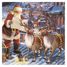 Iris Daisy Kar&aacute;csonyi szalv&eacute;ta, 33x33cm, 20db/csomag, 3 r&eacute;tegű, vegyes mint&aacute;k Konyhai term&eacute;kek - Egy&eacute;b / Konyhai kieg&eacute;sz&iacute;tő - 507367