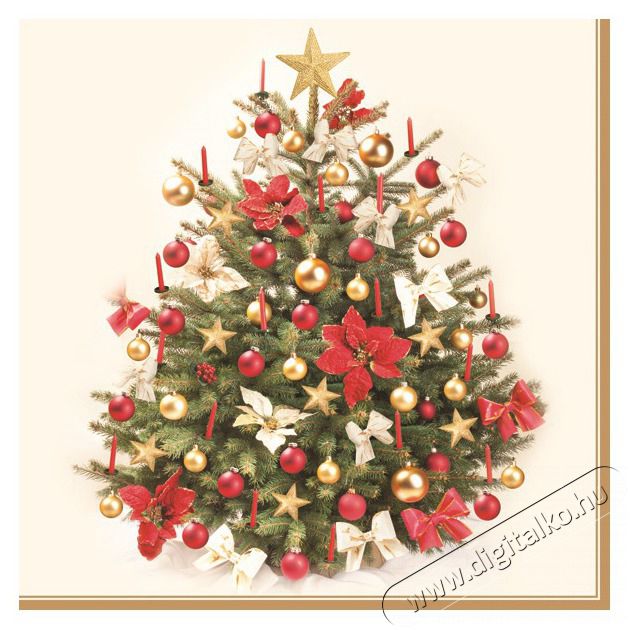 Iris Daisy Kar&aacute;csonyi szalv&eacute;ta, 33x33cm, 20db/csomag, 3 r&eacute;tegű, vegyes mint&aacute;k Konyhai term&eacute;kek - Egy&eacute;b / Konyhai kieg&eacute;sz&iacute;tő - 507367