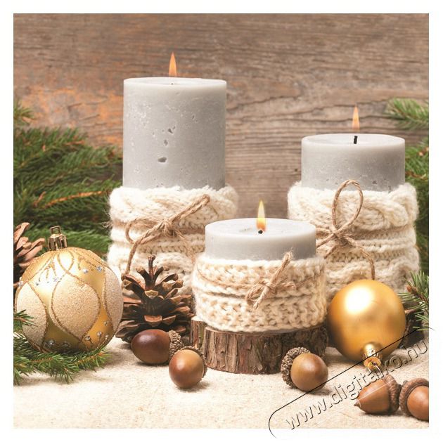 Iris Daisy Kar&aacute;csonyi szalv&eacute;ta, 33x33cm, 20db/csomag, 3 r&eacute;tegű, vegyes mint&aacute;k Konyhai term&eacute;kek - Egy&eacute;b / Konyhai kieg&eacute;sz&iacute;tő - 507367