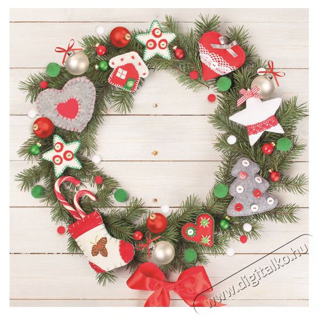 Iris Daisy Kar&aacute;csonyi szalv&eacute;ta, 33x33cm, 20db/csomag, 3 r&eacute;tegű, vegyes mint&aacute;k Konyhai term&eacute;kek - Egy&eacute;b / Konyhai kieg&eacute;sz&iacute;tő - 507367