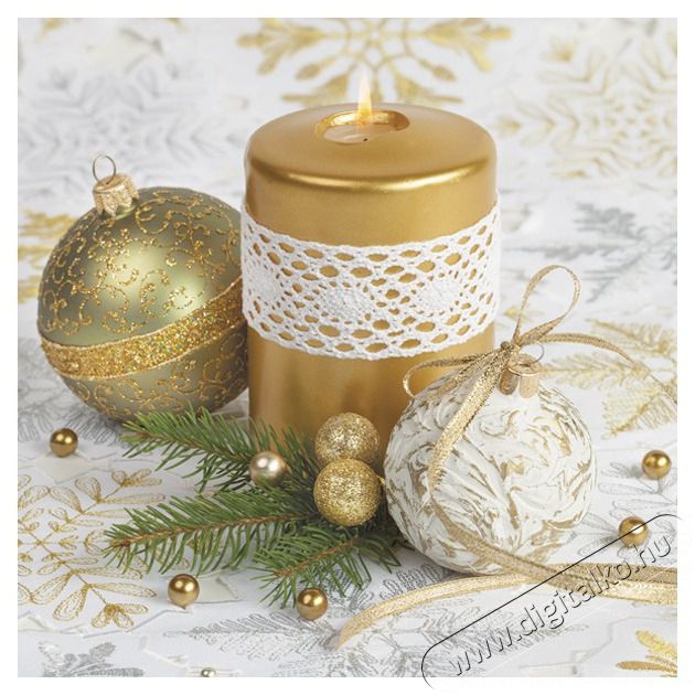 Iris Daisy Kar&aacute;csonyi szalv&eacute;ta, 33x33cm, 20db/csomag, 3 r&eacute;tegű, vegyes mint&aacute;k Konyhai term&eacute;kek - Egy&eacute;b / Konyhai kieg&eacute;sz&iacute;tő - 507367