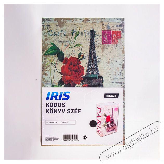 Iris IBSC24 k&oacute;ddal nyithat&oacute; k&ouml;nyv sz&eacute;f 240x155x55mm Fot&oacute;-Vide&oacute; kieg&eacute;sz&iacute;tők - Egy&eacute;b fot&oacute;-vide&oacute; kieg&eacute;sz&iacute;tő - K&ouml;nyv - 507197