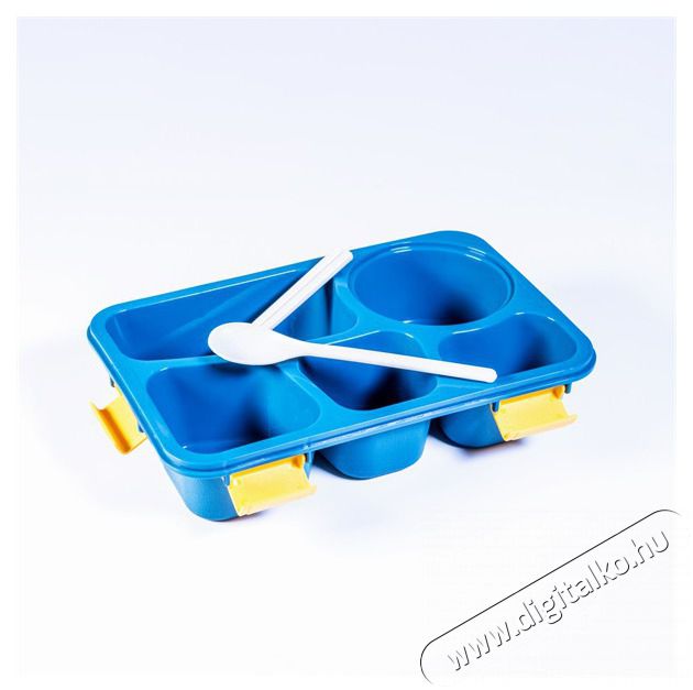 Iris KT-004-BL 5 rekeszes k&eacute;k műanyag &eacute;telhord&oacute; doboz Konyhai term&eacute;kek - S&uuml;tő-főzőlap, tűzhely (szabadon&aacute;ll&oacute;) - &Eacute;telmeleg&iacute;tő / melegentart&oacute; - 507514