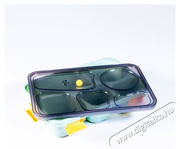 Iris KT-004-GR 5 rekeszes z&ouml;ld műanyag &eacute;telhord&oacute; doboz Konyhai term&eacute;kek - S&uuml;tő-főzőlap, tűzhely (szabadon&aacute;ll&oacute;) - &Eacute;telmeleg&iacute;tő / melegentart&oacute; - 507513