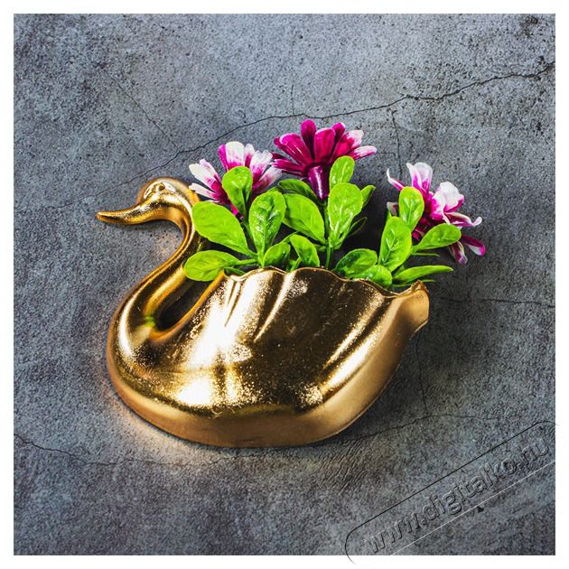 Iris E5599 ez&uuml;st-, vagy arany sz&iacute;nű, hatty&uacute; alak&uacute; hűtőm&aacute;gnes művir&aacute;ggal 8x8cm Konyhai term&eacute;kek - Konyhai eszk&ouml;z - Egy&eacute;b konyhai eszk&ouml;z - 507631