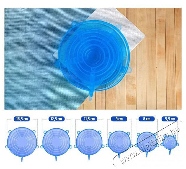 Iris KT-490 6 db-os szilikon fedő szett Konyhai term&eacute;kek - Egy&eacute;b / Konyhai kieg&eacute;sz&iacute;tő - 507803