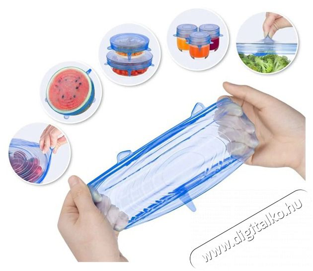 Iris KT-490 6 db-os szilikon fedő szett Konyhai term&eacute;kek - Egy&eacute;b / Konyhai kieg&eacute;sz&iacute;tő - 507803