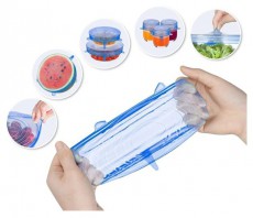 Iris KT-490 6 db-os szilikon fedő szett Konyhai term&eacute;kek - Egy&eacute;b / Konyhai kieg&eacute;sz&iacute;tő - 507803