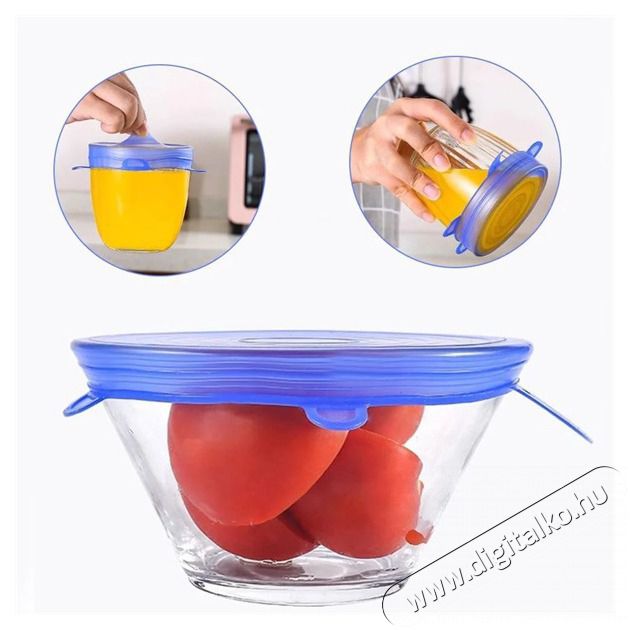 Iris KT-490 6 db-os szilikon fedő szett Konyhai term&eacute;kek - Egy&eacute;b / Konyhai kieg&eacute;sz&iacute;tő - 507803