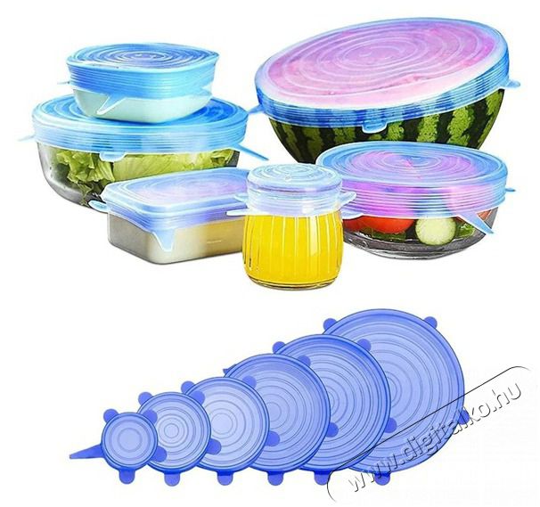 Iris KT-490 6 db-os szilikon fedő szett Konyhai term&eacute;kek - Egy&eacute;b / Konyhai kieg&eacute;sz&iacute;tő - 507803